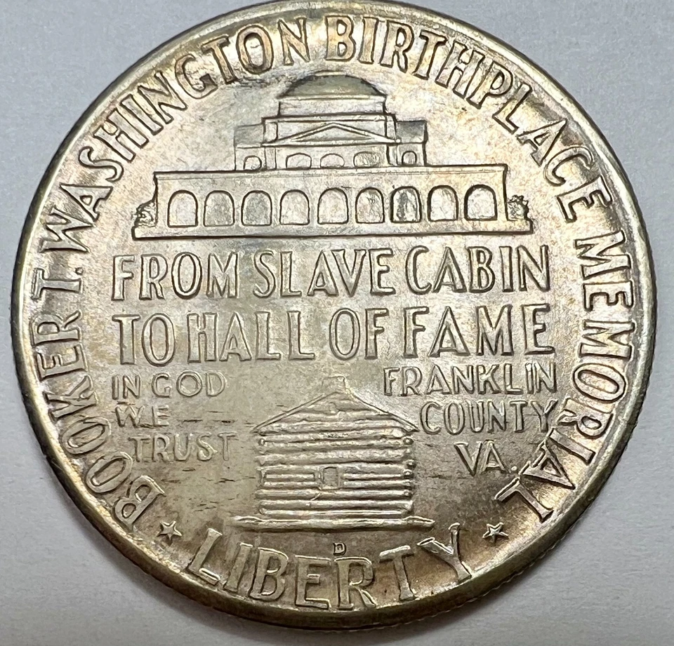 1946-D Booker T. Washington Commemorative Half Dollar 90% Silver #1 - Image 2 of 2