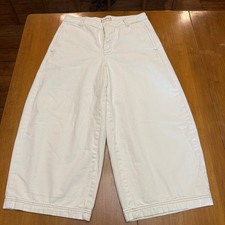 Free People We the Free Yours Truly Low Rise Cargo Chino Pants ivory 8 boho chic