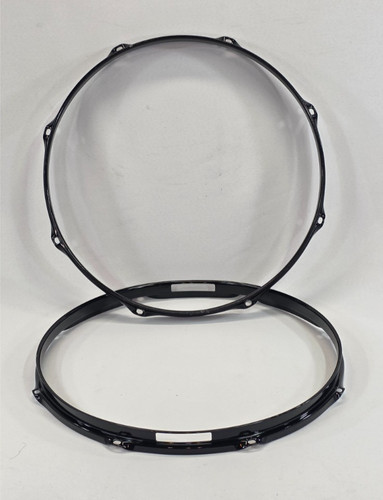 Pearl 1.6 mm Triple Flanged 14" 8-Lug Snare Drum Hoops Set - Black