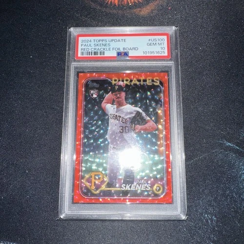 2024 Topps Update - Paul Skenes Red Crackle Foilboard 146/199 #US100 PSA 10 RC