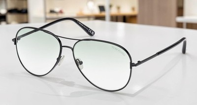 Tom Ford FT0823 01P Clark Metal Black Gradient Green 59 mm Unisex Sunglasses