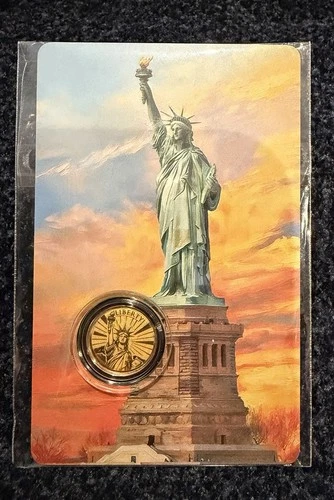 Statue of Liberty Gold Coin .999 Fine 1/1000 oz Proof Strike Uncertified