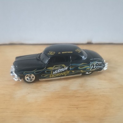 Hot Wheels Hudson Hornet D Watson #28 Black w/Blue + Gold Flames