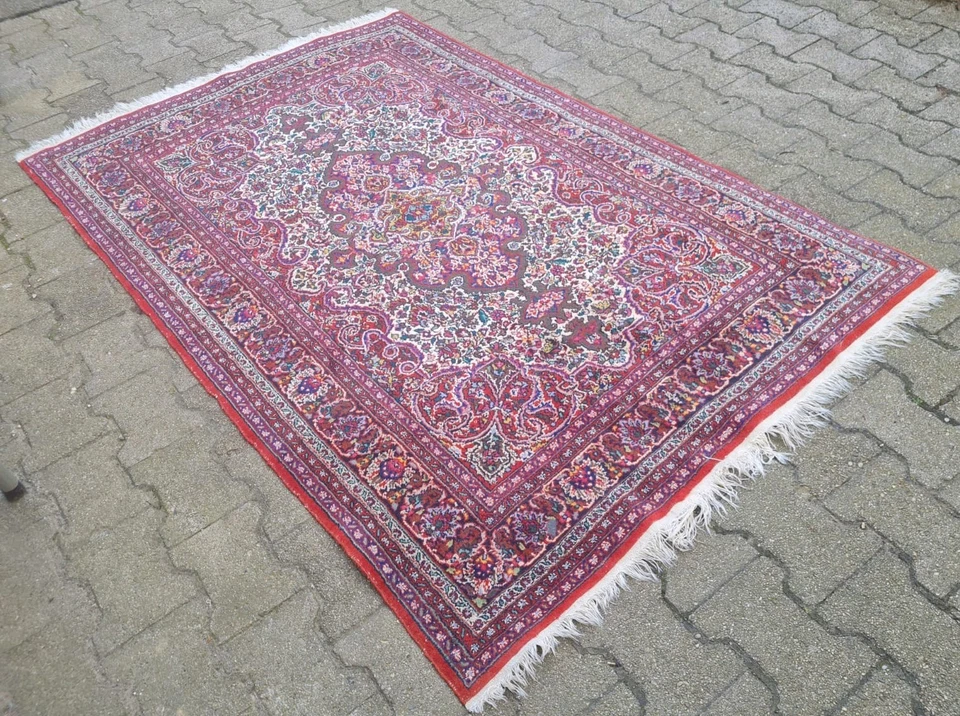 Keschan Perserteppich 183x122cm Handgeknüpft Rug Carpet Kashan - Bild 3 von 4
