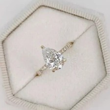 Pear Cut 2.80 Ct IGI Certified Lab Grown Diam...