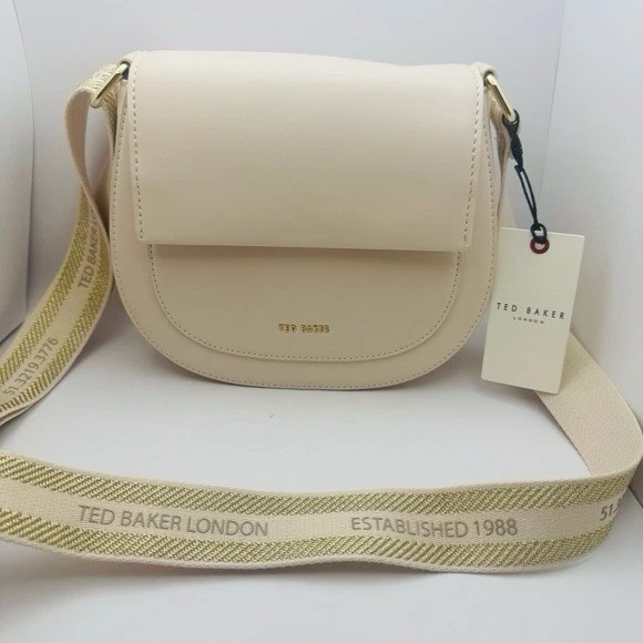 Bolso Bandolera Pequeño TED BAKER London Beige Claro Prístino en Marfil Nuevo con Etiquetas $225 Foto 4 de 4