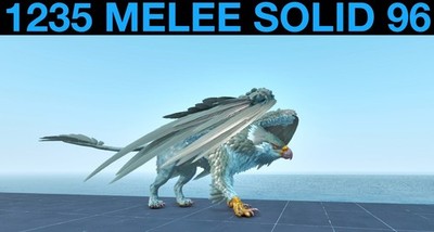 1235 Melee Solid 96 Glacial Griffin Ark Survival Ascended ASA PVE