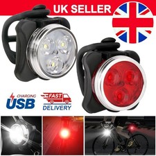 Super Bright Bike Light Set USB Rechargeable Bicycle Lights Waterproof Mountain