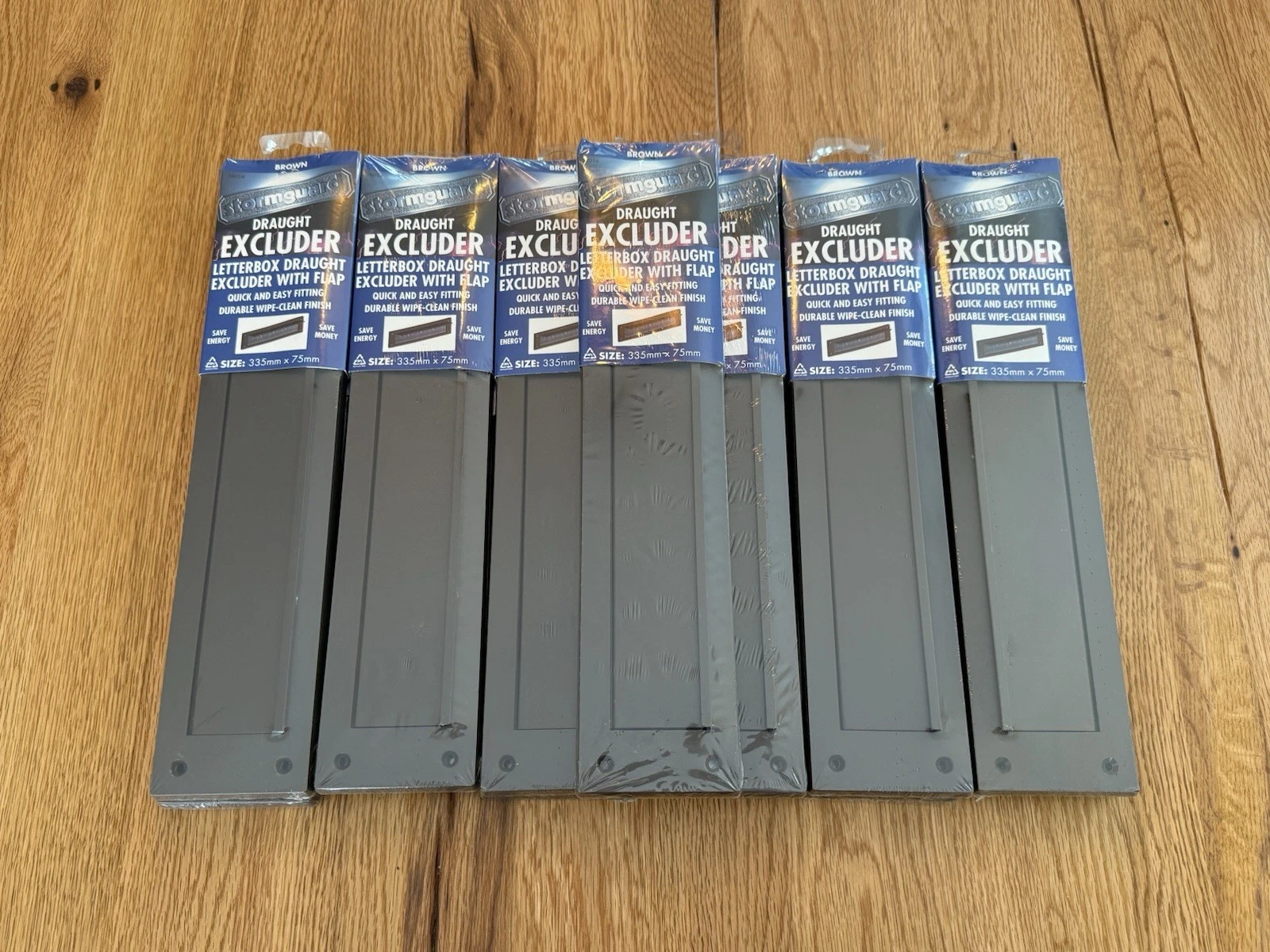 13x Letterbox Draught Excluder Seal Brush Flap Letter Box Cover Brown - New 2