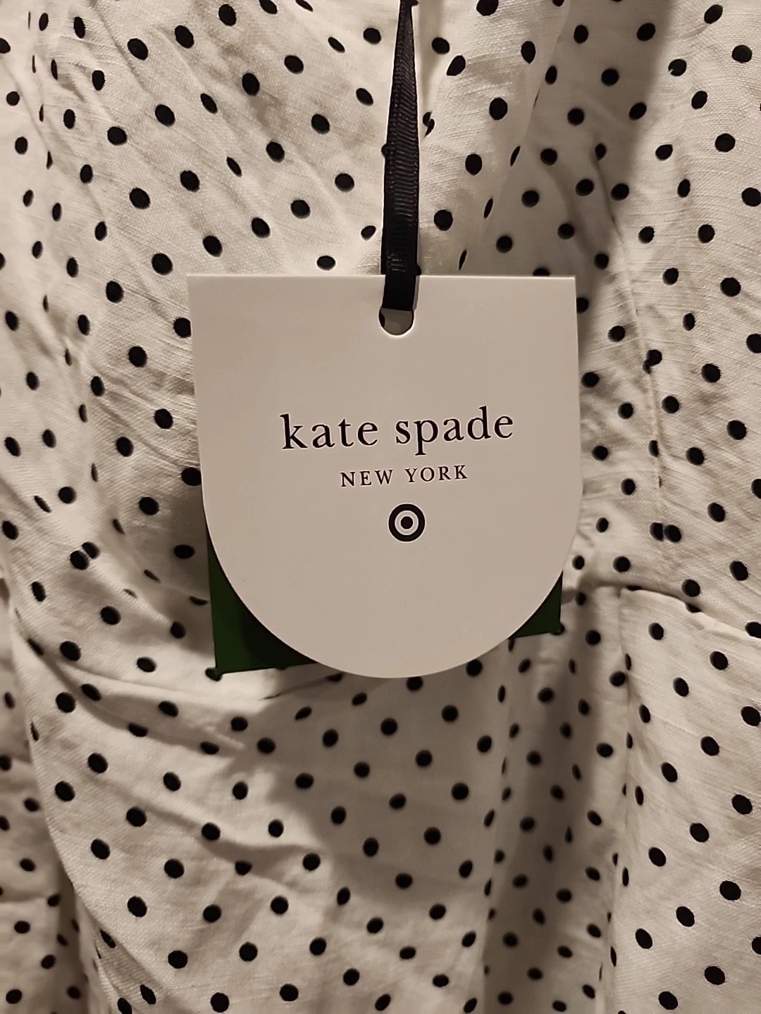 Nuovo abito midi Kate Spade x Target mini a pois cravatta in vita taglia XXL esaurito
