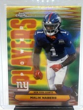 2025 Topps Chrome Power Players Malik Nabers #PP-25 Refractor New York Giants