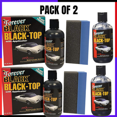 Forever Black Black-Top Gel with Applicator Black Convertible Top Dye PACK OF 2