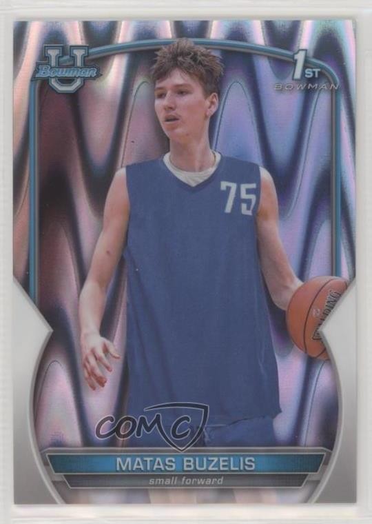 2022-23 Bowman U Chrome RayWave Refractor 27/100 Matas Buzelis #84 1b8