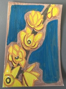 ACEO original art card Oregon State Flower Oregon Grape (37/50) 