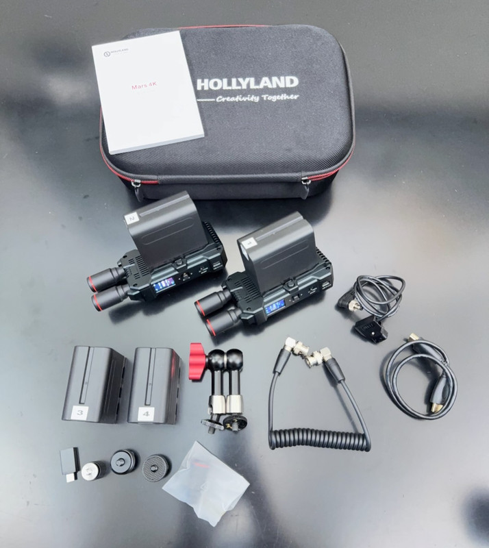 Hollyland Mars 4K Wireless Video System TX RX + 4x Batteries & Multi-Charger
