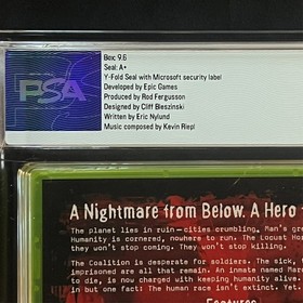 Gears of War PSA 9.6 A+ Xbox 360 (1st Print) - Not VGA / CGC / WATA