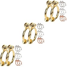 24 pcs Round Clip on Earring Backs Clip on Earring Converter Components
