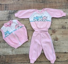 Vtg Early 90s 3 Piece McKids McDonalds Sweatsuit Pink GREAT Shape Sz 18 Month