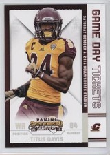 2015 Panini Contenders Draft Picks Game Day Tickets Titus Davis #95 n1u