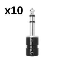 10 Pack - Squareplug SPS6-SBK Short Body TRS/Stereo Plug, Black