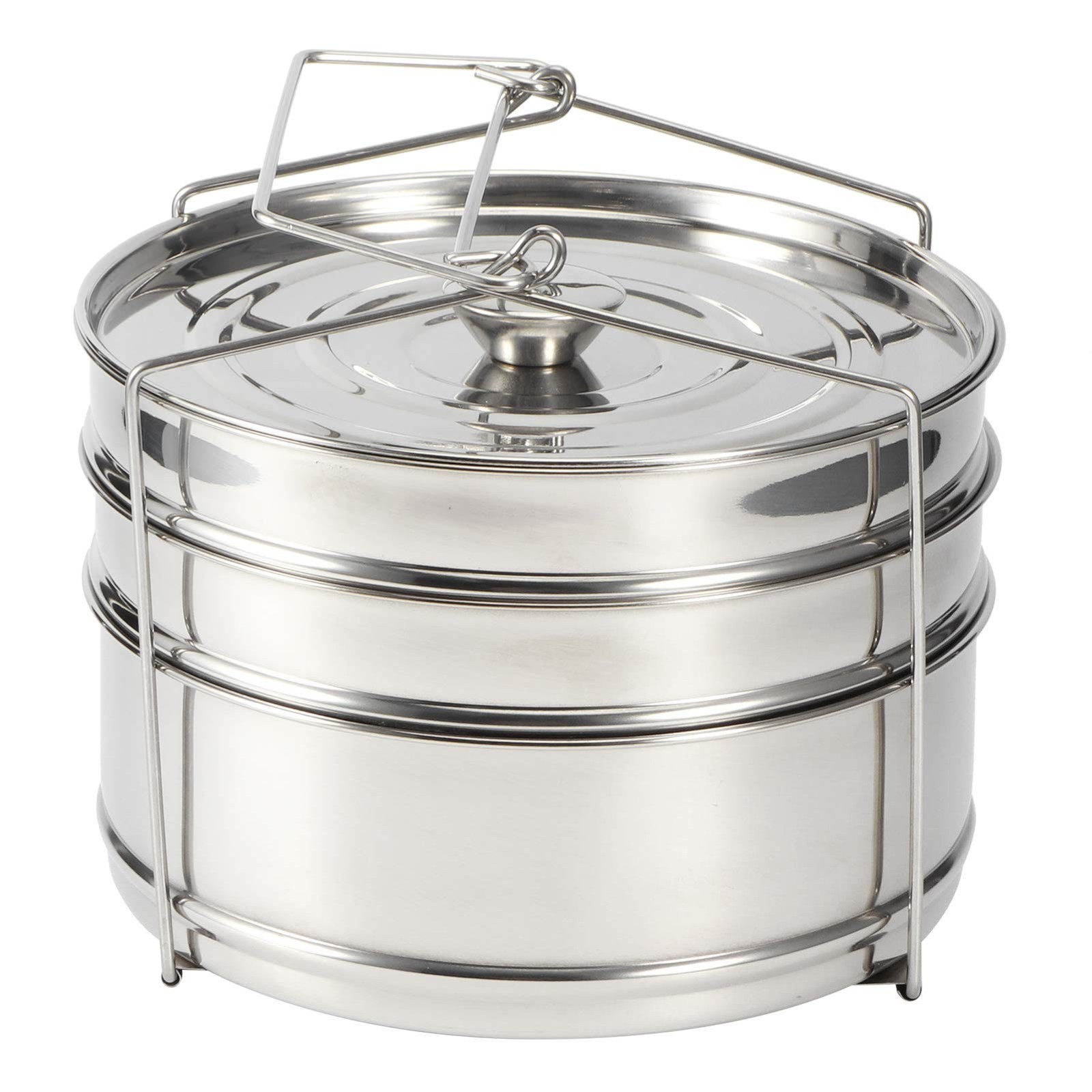 3 Tier Stackable Steamer Insert Pans with Sling - Pot in Pot Cooking, Baking,...