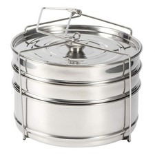 3 Tier Stackable Steamer Insert Pans with Sling - Pot in Pot Cooking, Baking,...