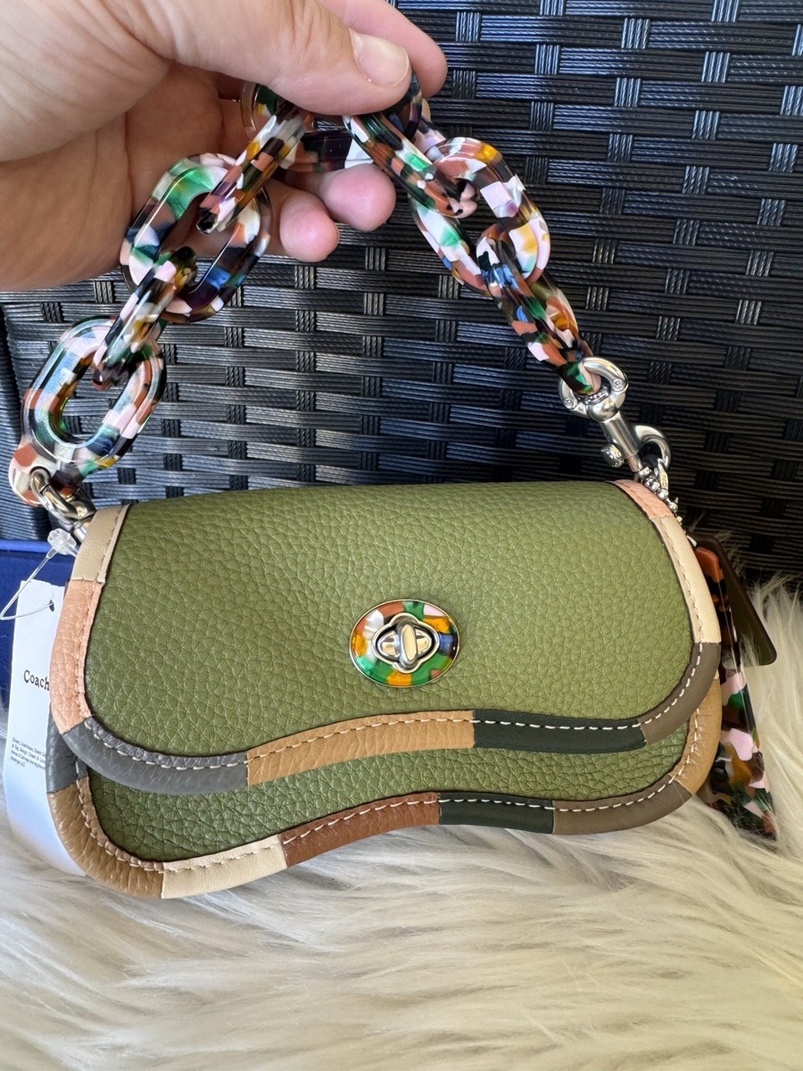 Coach Wavy Dinky Mini Bag with Colorful Binding in Upcrafted 