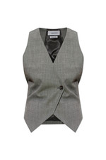 ALEXANDER MCQUEEN Gray Wool Vest New & Authentic