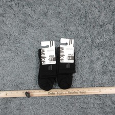 Hollow Socks Mens L Black Low Cut Alpaca Nylon Spandex Moisture Wicking 2 Pk NWT
