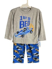 Carters Toddler Boy Race Car Themed Soft Polyester Pajama Set Size 18M