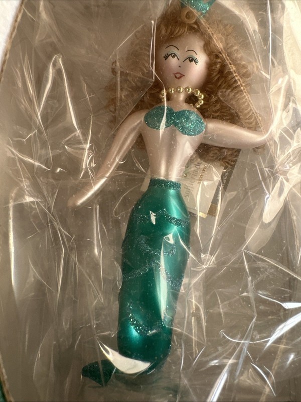 vintage Soffieria de carlini glass mermaid ornament NIB