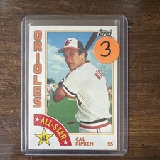 Topps 1984 All-Star Base Set Cal Ripken #400 Orioles Baseball Card
