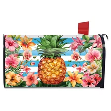 Briarwood Lane Pineapple and Stripes Mailbox Cover
