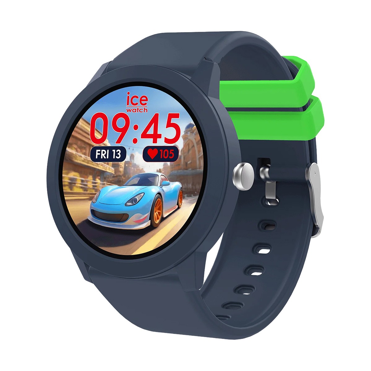 Ice Watch montre connectée ronde Junior RD 3.0 bleue antichoc en silicone