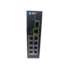 10 Port PoE Switch DIN Rail 8 PoE  Gigabit  SFP Uplink 96W Unmanaged 802.3at