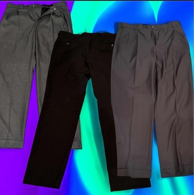 36x32 Men s Dress Pants No Stains Or Wear With Pockets Gray / Brown Diff Brands
