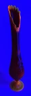 GLOWS‼️Vintage Fenton Art Glass 21” Amberina Hobnail Stretch Swung Pedestal Vase