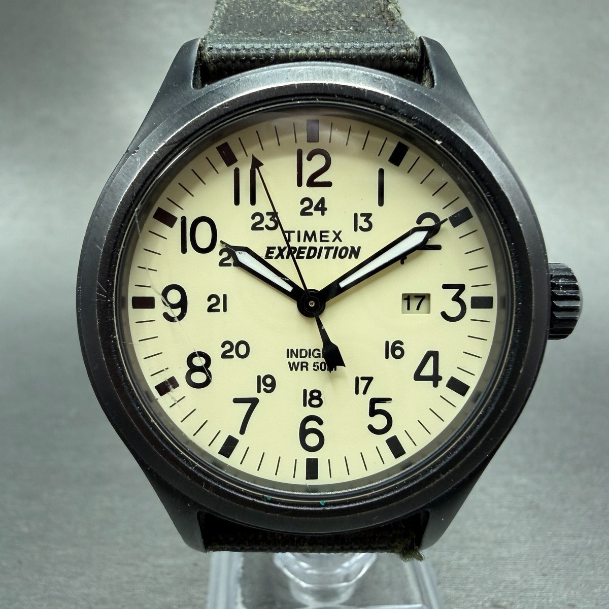 Timex Expedition Scout Watch Men 40mm Cream Dial Black Tone  display picture 2