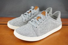 Olukai Pehuea Li Hulu Shoes Womens Size 7 Gray Low Top Lace Up Casual Sneaker