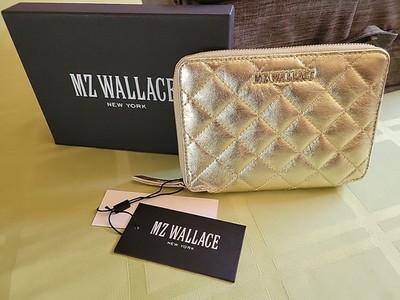 MZ Wallace Passport Organizer Champagne Candy Quilted Leather NWT