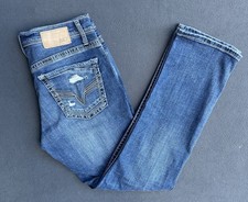 BKE Jake Straight Fit Men  s Jeans size 34 x 32 Medium Wash Cotton Distressed