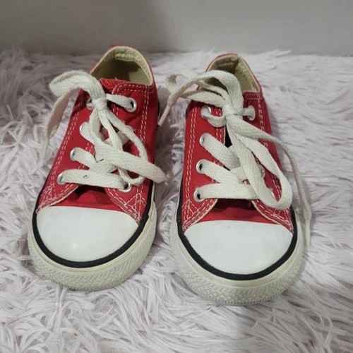 Scarpe sneakers casual CONVERSE ragazzo Chuck Taylor All Star Ox basse rosse taglia 6