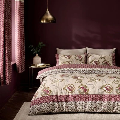 ‎CATHERINE LANSFIELD Catherine Lansfield Kashmir Paisley Floral Reversible King Duvet Cover Set with