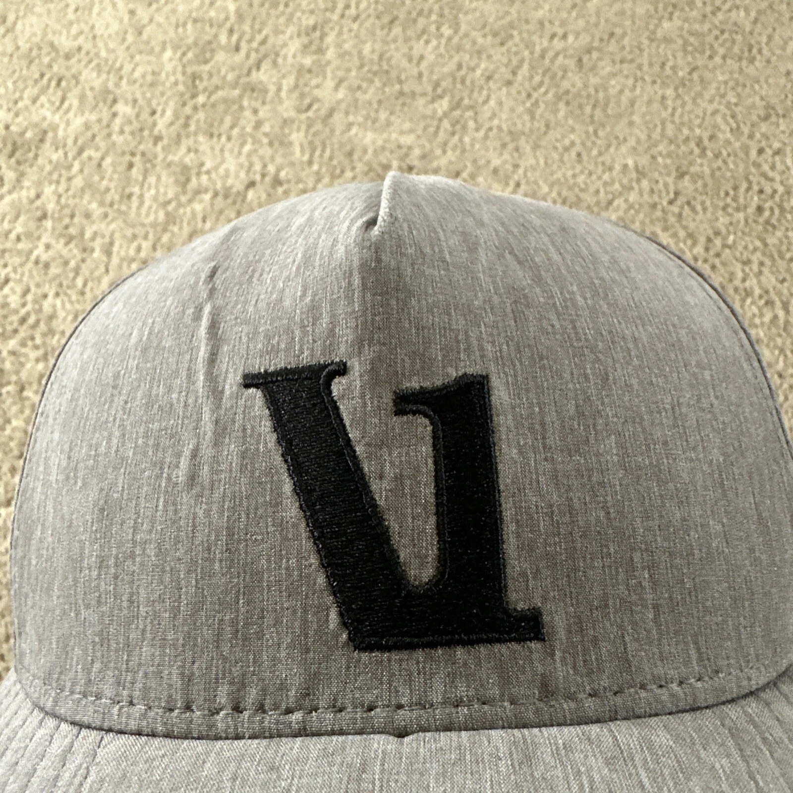 vuori hat cap snapback magnitude v logo heathered 