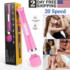 Handheld Massager Wand Vibrating Massage Magic Full Body Therapy Motor 20 Speed