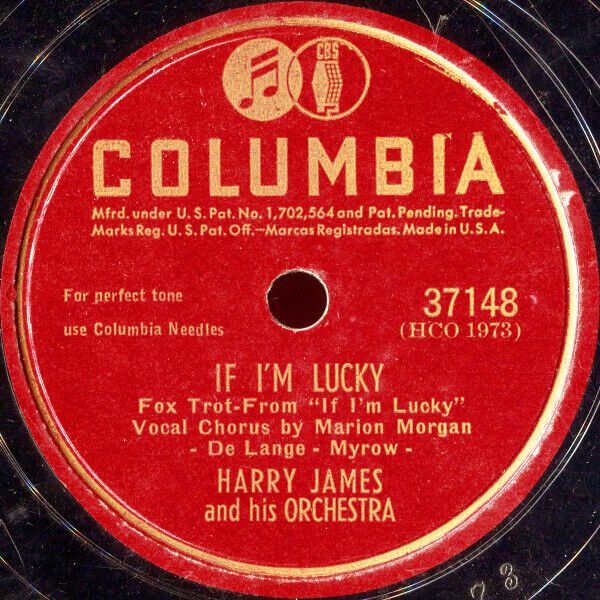 Harry James And His Orchestra - If I&apos;m Lucky / One More Kiss 1946 Shellac, 