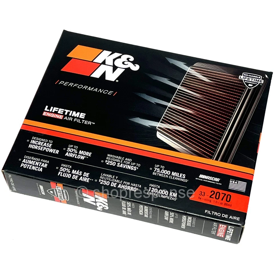 Filtro de admisión de aire K&N 33-2070 compatible con 92-00 BMW M3 E36 3 Series 5 Series 728i Z3 Z4 Foto 2 de 2