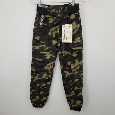 NWT VIP Jeans High Rise Baggy Fit Camouflage Joggers Size 1/2