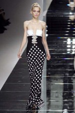 VALENTINO SEXY VINTAGE RUNWAY EMBELLISHED CUTOUT OPEN BACK GOWN SS/2008