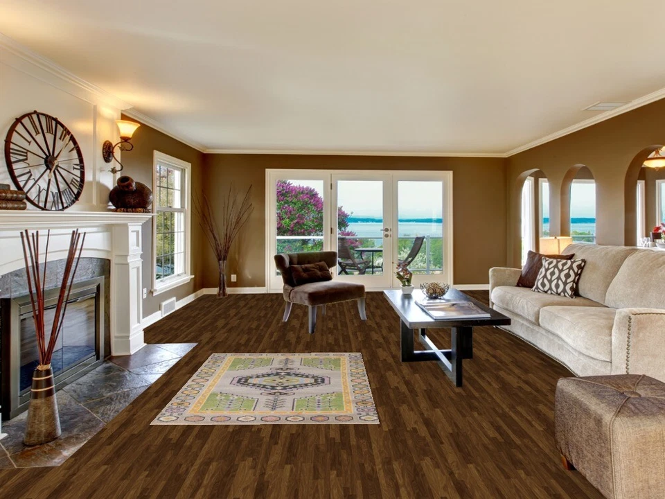 Dining Room Area Rug 4x6 ft.Gray/Green Geometric Kazak Oriental Handmade Wool - Image 2 of 4